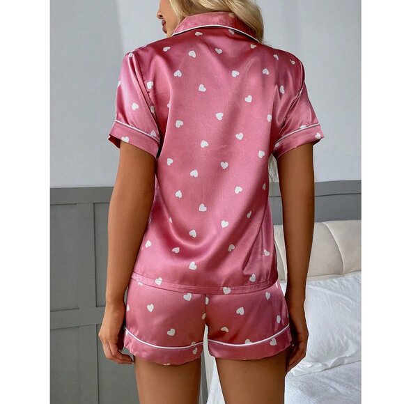Valentines Day Pink Heart Pajama Set - Picture 2 of 6